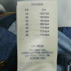 Louis Vuitton Blue Monogram Checks Denim Mini Dress S