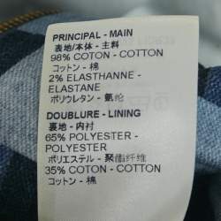 Louis Vuitton Blue Monogram Checks Denim Mini Dress S