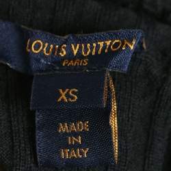 Louis Vuitton Black Rib Knit Turtleneck Pullover XS