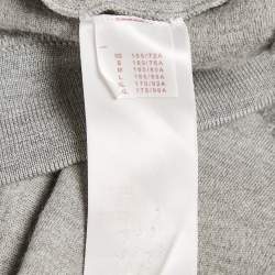Louis Vuitton Grey Monogram Sequin Wool Blend T-Shirt S