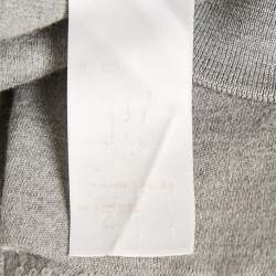 Louis Vuitton Grey Monogram Sequin Wool Blend T-Shirt S