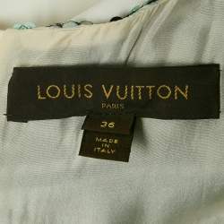Louis Vuitton White Sequined Crepe Sleeveless Mini Dress S