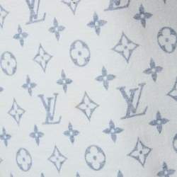 Pre Owned Louis Vuitton White Monogram Jersey T-Shirt XS