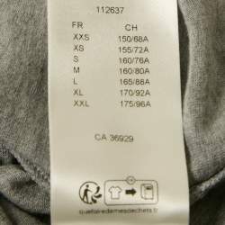 Pre Owned Louis Vuitton Grey Printed Jersey Crew Neck T-Shirt XS