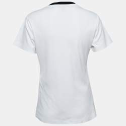 Pre Owned Louis Vuitton White Monogram Jersey Crew Neck T-Shirt S