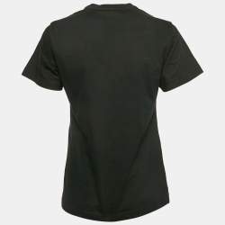 Pre Owned Louis Vuitton Black Logo Print Cotton T-Shirt S