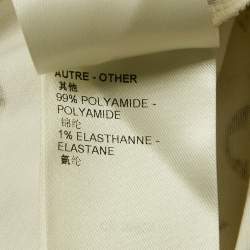 Pre Owned Louis Vuitton Cream Monogram Jersey Crew Neck T-Shirt XS