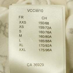 Pre Owned Louis Vuitton Cream Monogram Jersey Crew Neck T-Shirt XS