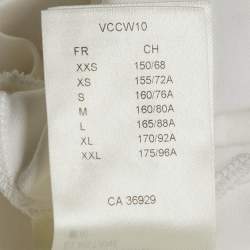 Pre Owned Louis Vuitton White LV Print Jersey Tie-Up Crop Top S