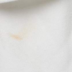 Pre Owned Louis Vuitton White LV Print Jersey Tie-Up Crop Top S