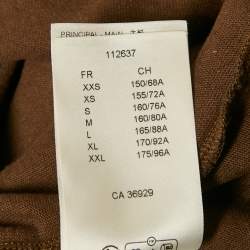 Pre Owned Louis Vuitton Brown VL Print Jersey Crew Neck T-Shirt S