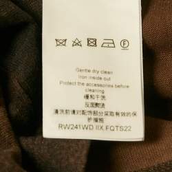 Pre Owned Louis Vuitton Brown VL Print Jersey Crew Neck T-Shirt S