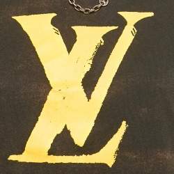 Pre Owned Louis Vuitton Brown VL Print Jersey Crew Neck T-Shirt S