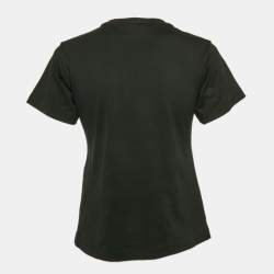 Pre Owned Louis Vuitton Black Jersey Monogram Pocket T-Shirt XS