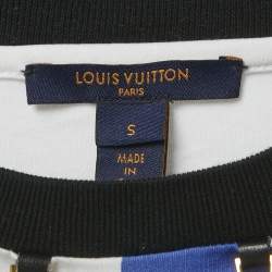 Pre Owned Louis Vuitton White Tennis Balls Print Jesrey T-Shirt S