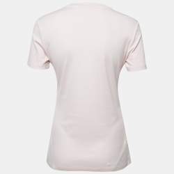 Louis Vuitton Pink World Tour Stamp Print Cotton Crew Neck T-Shirt M