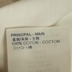 Louis Vuitton Cream Printed Cotton Crew Neck T-Shirt XS