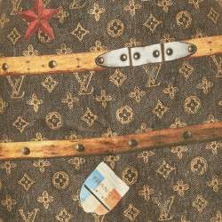 Louis Vuitton Brown Vintage Trunk Monogram Print Cotton Blend Mini Skirt S