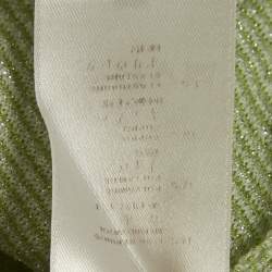 Louis Vuitton Green Lurex Knit Long Sleeve Pullover XS