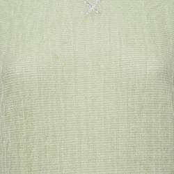 Louis Vuitton Green Lurex Knit Long Sleeve Pullover XS