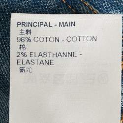 Pre Owned Louis Vuitton Blue Monogram Denim Round Neck Jacket S