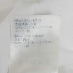 Louis Vuitton White Logo Dobby Cotton Ruffled Mini Dress M