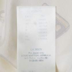 Louis Vuitton Cream All-over Print Silk and Cotton T-Shirt S