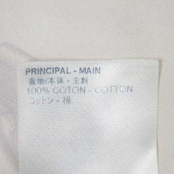 Louis Vuitton Cream All-over Print Silk and Cotton T-Shirt S