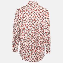 Pre Owned Louis Vuitton x Yayoi Kusama White  Infinity Dots Monogram Cotton Shirt M