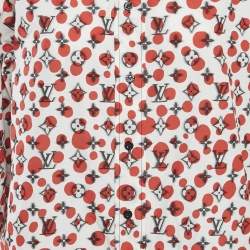 Pre Owned Louis Vuitton x Yayoi Kusama White  Infinity Dots Monogram Cotton Shirt M