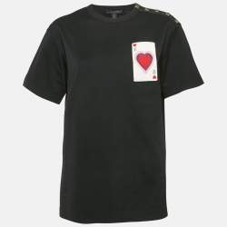 Louis Vuitton Black Cotton Stud Detail Game-On T-Shirt M