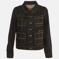 Louis Vuitton Black Denim Button Front Jacket M