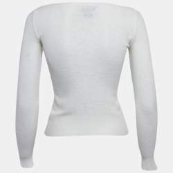 Louis Vuitton Cream Cashmere Knit Pullover M