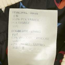 Pre Owned Louis Vuitton White/Black Monogram Nylon Reversible Bomber Jacket M