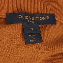 Louis Vuitton Orange Monogram Flower Towelling Crop Top S