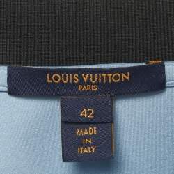 Louis Vuitton Blue LV Match Neoprene Polo T-Shirt L