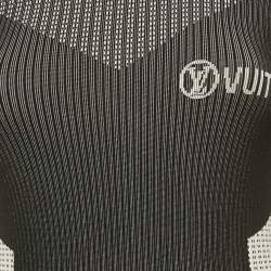 Louis Vuitton Black Rib Knit High Neck Pullover S
