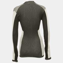 Louis Vuitton Black Rib Knit High Neck Pullover S