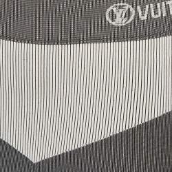 Pre Owned Louis Vuitton Grey Rib Knit Active Leggings S