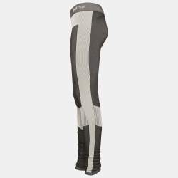 Pre Owned Louis Vuitton Grey Rib Knit Active Leggings S