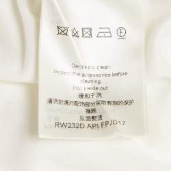 Louis Vuitton White Cotton Jersey Zip Detail T-Shirt Dress XS