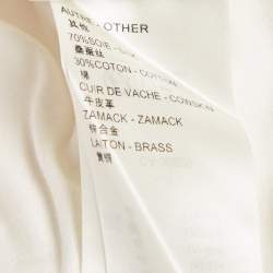 Louis Vuitton White Cotton Jersey Zip Detail T-Shirt Dress XS