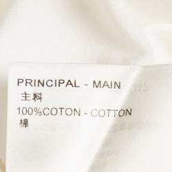 Louis Vuitton White Cotton Jersey Zip Detail T-Shirt Dress XS