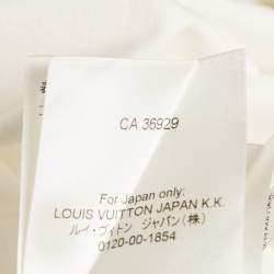 Louis Vuitton White Cotton Jersey Zip Detail T-Shirt Dress XS