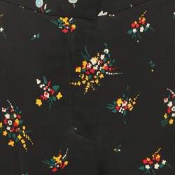 Louis Vuitton Black Printed Crepe Ruffled Shorts M