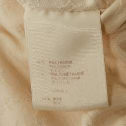 Pre Owned Louis Vuitton Grey Nylon Zip-Up Belted Down Jacket M