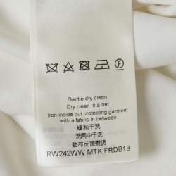 Pre Owned Louis Vuitton White Sequins Leopard Print Jersey T-Shirt Dress L