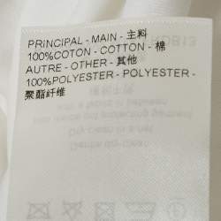 Pre Owned Louis Vuitton White Sequins Leopard Print Jersey T-Shirt Dress L