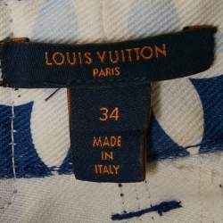 Pre Owned بنطلون جينز لوي فيتون دينم أزرق مونوغرام بخصر مرتفع مقاس صغير - سمول خصر 23 بوصة