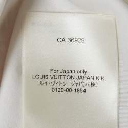 Pre Owned Louis Vuitton White LV Stamp Crop T-Shirt XS